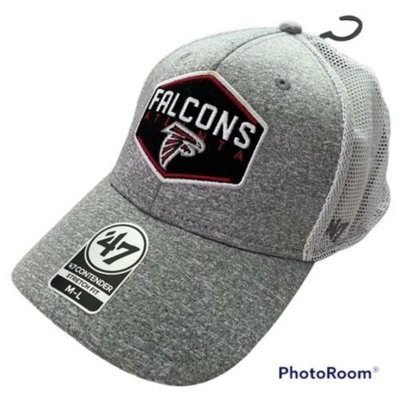 '47 Other - NEW Atlanta Falcons 47 Contender Medium Large Stretch Fit Cap Hat w/ stickers